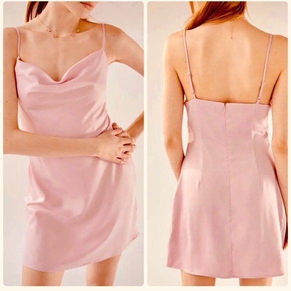 Altar'd State Dresses & Skirts - Altar’d State pink silky mini dress, formal dress